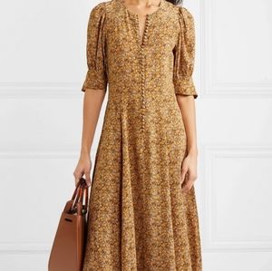 Dôen Laurel asymmetric silk crepe de chine dress